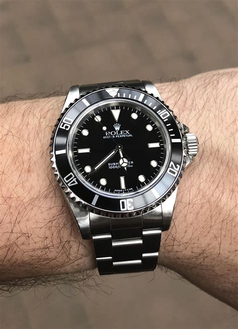 rolex sub no date on wrist|rolex submariner no date 14060.